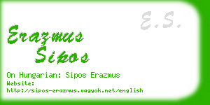 erazmus sipos business card